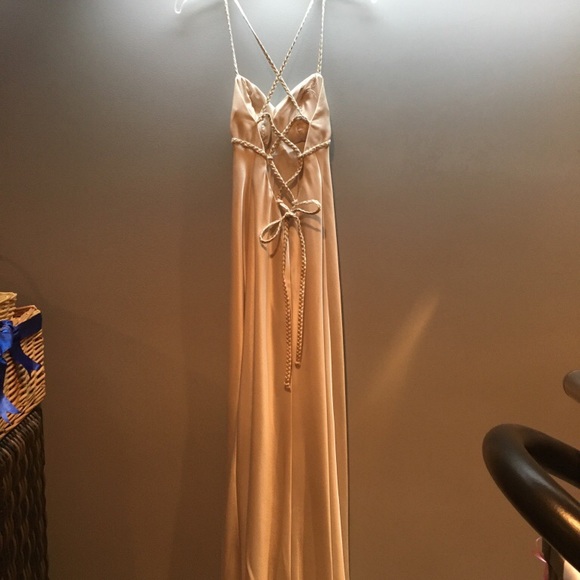 Never been worn, champagne prom dress. - Picture 4 of 4